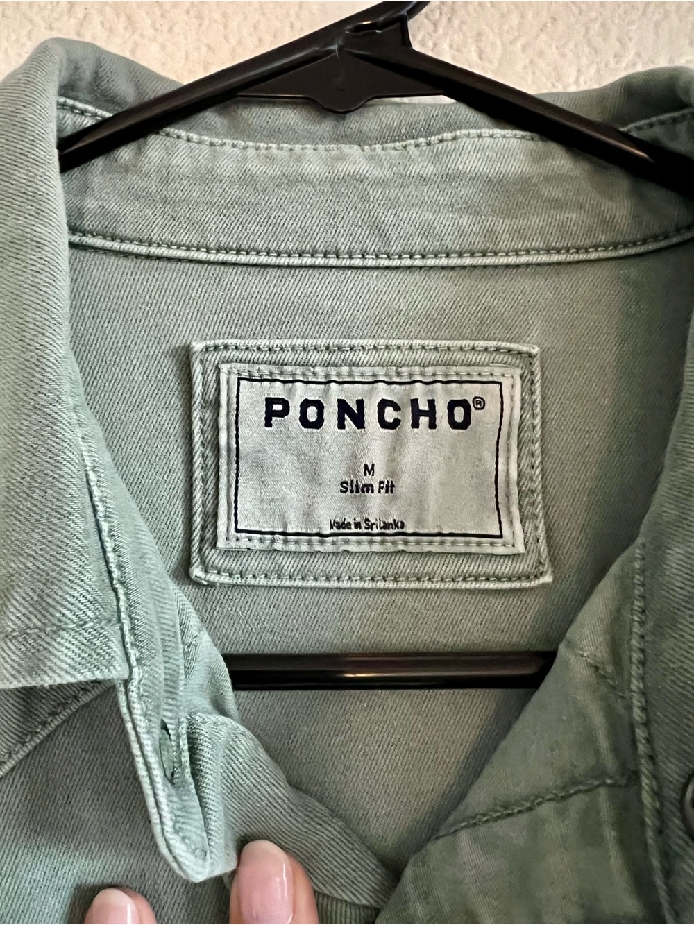 Men's Poncho Sage Brush Ventura Denim Button-Front Work Shirt - Picture 4 of 8